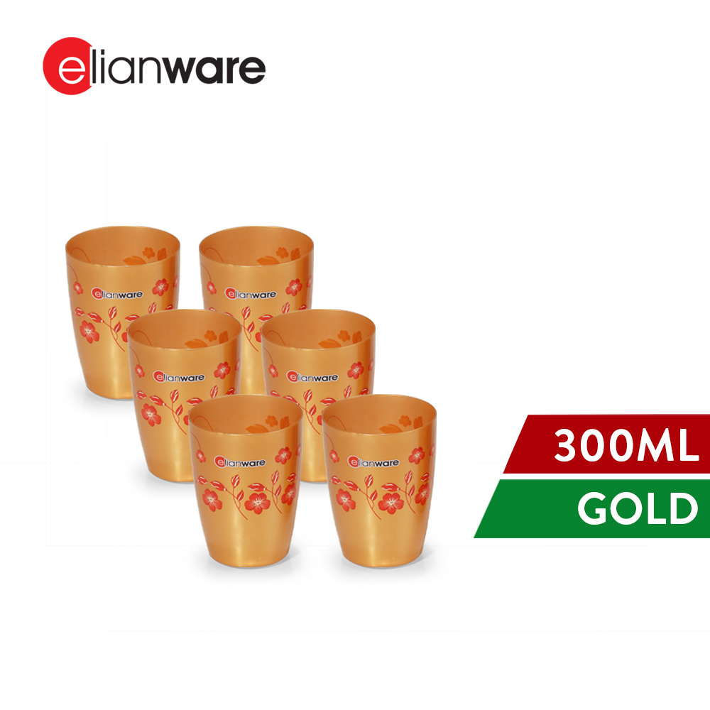 Elianware Edisi Raya 300ML Cup Cawan Plastik BPA Free (6PCS)