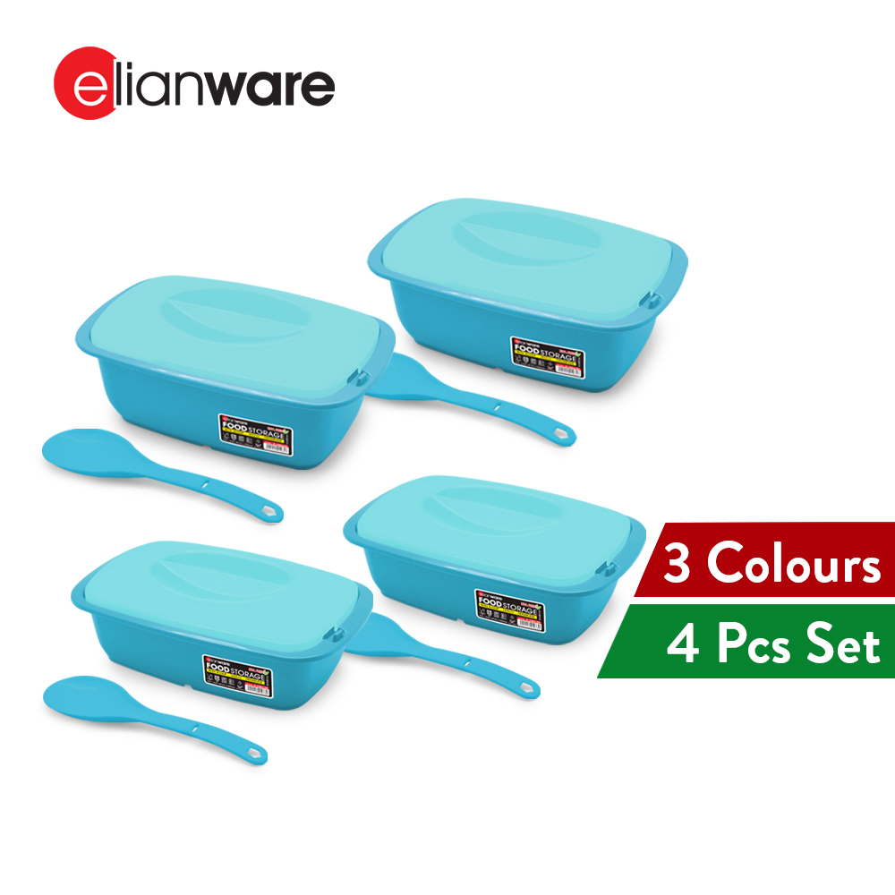 Elianware 1/4PCS Raya Buffet Tray Set Bekas Makanan Kuih Raya Serving with Senduk