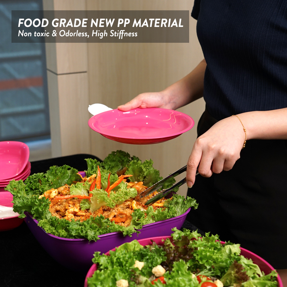 Elianware 5.4Ltr/6.5Ltr Food Salad Mixing Bowl Buffet Party Tray Bekas Makanan Lauk