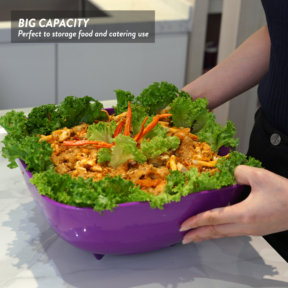 Elianware 5.4Ltr/6.5Ltr Food Salad Mixing Bowl Buffet Party Tray Bekas Makanan Lauk