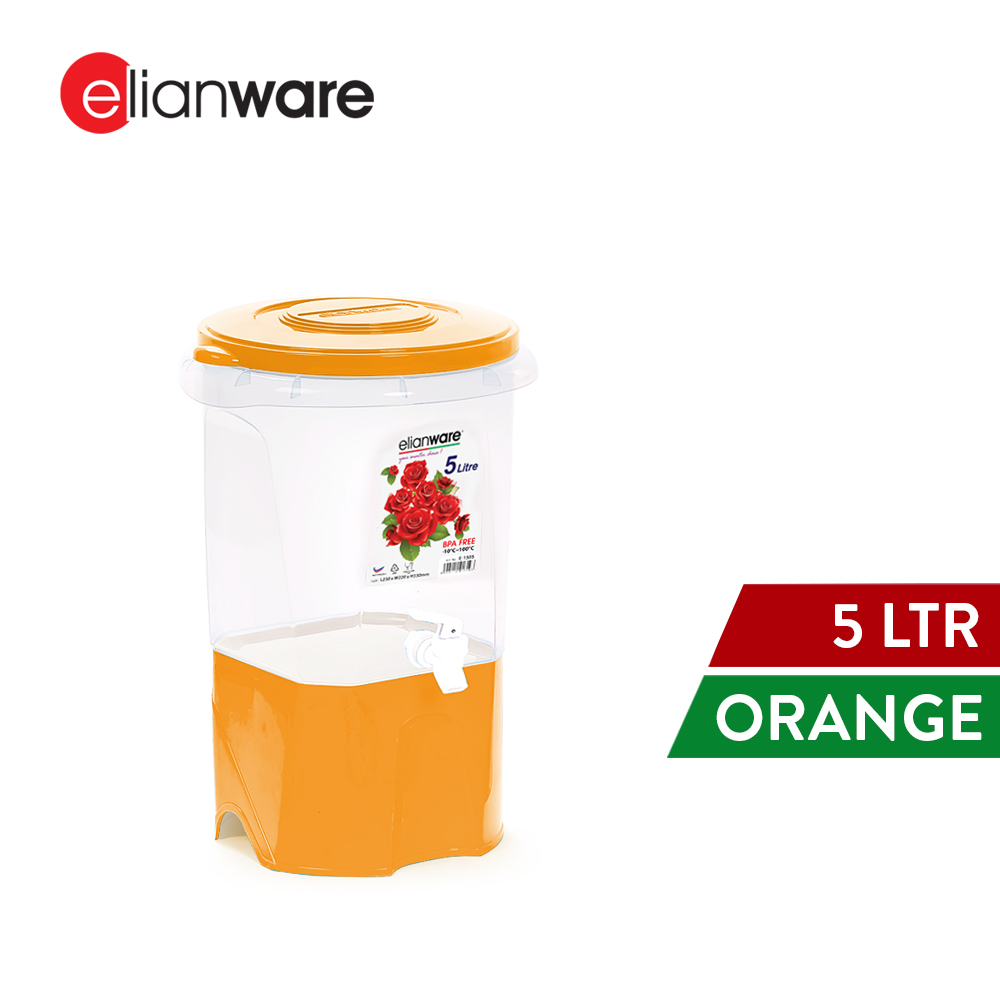 Elianware 5Ltr Jamuan Water Dispenser Hot & Cold Beverages Bekas Air Tong with Faucet & Stand