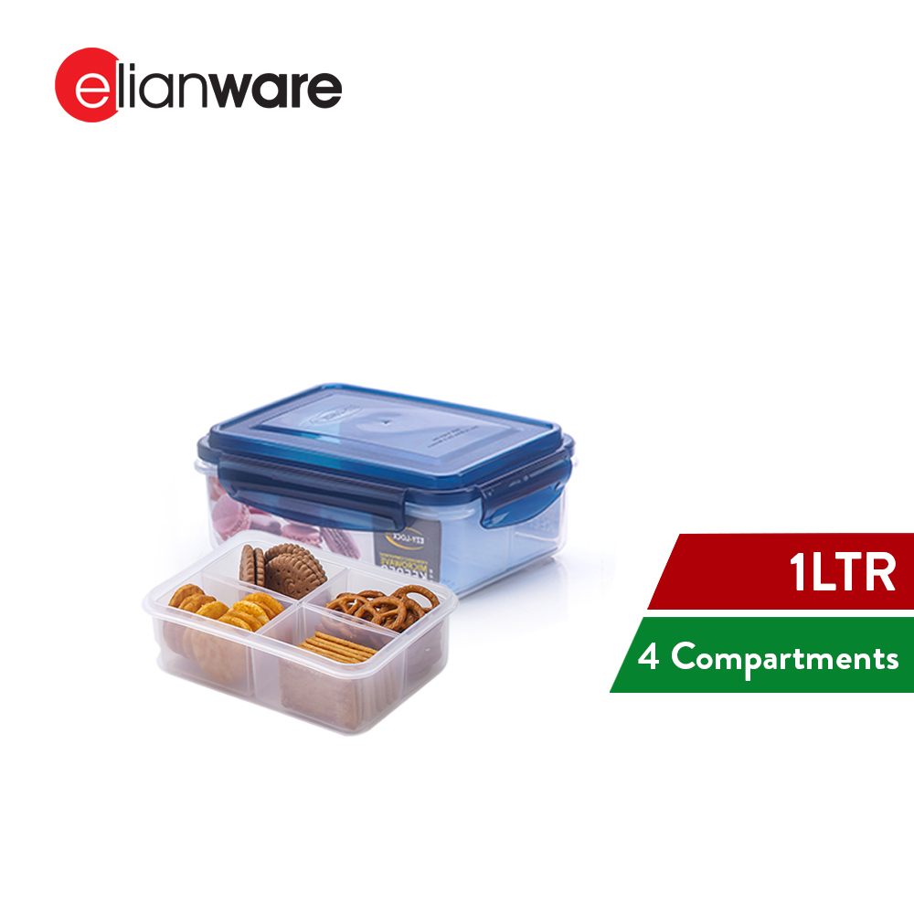 Elianware Ezy-Lock Compartments Microwavable 100% Airtight Food Containers