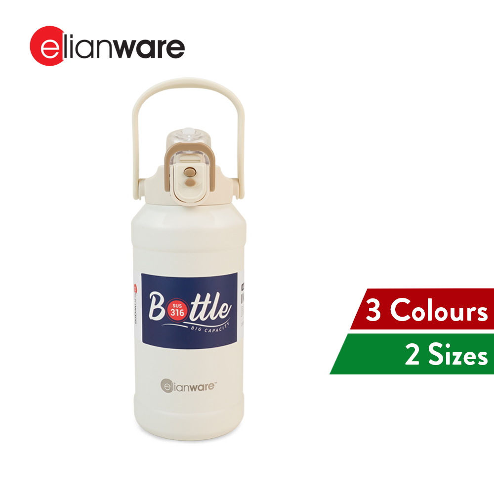 Elianware 1L / 1.5L 316 Stainless Steel Tumbler Durable Vacuum Flask Sport Bottle