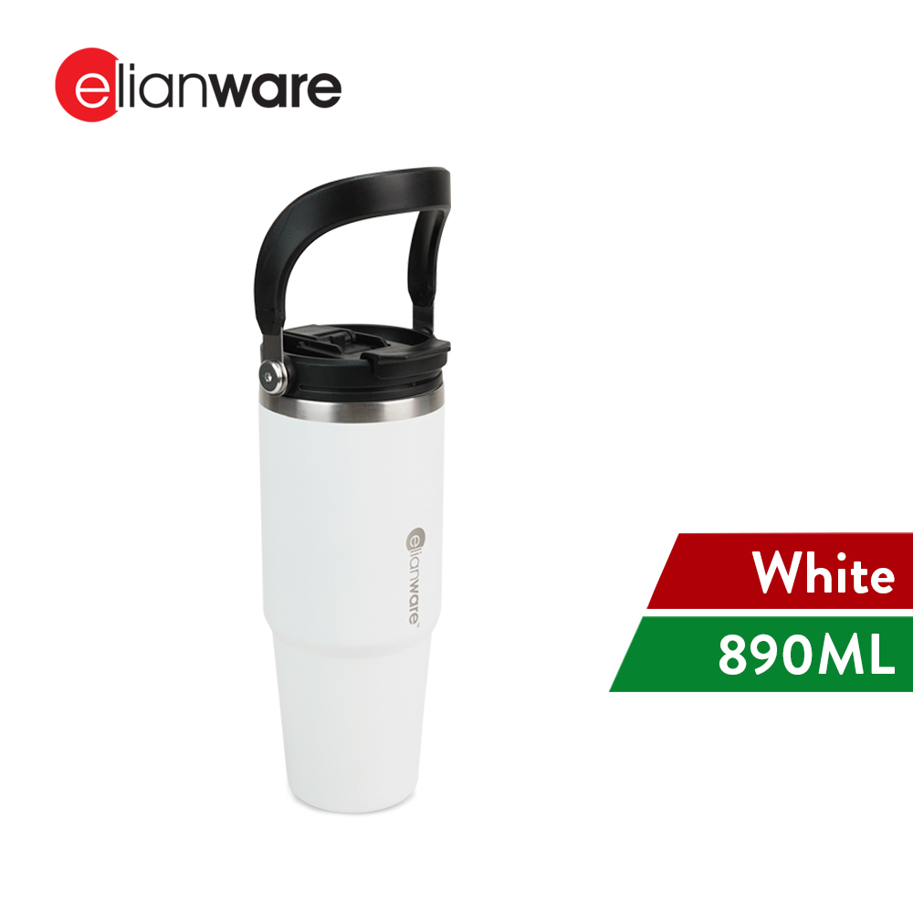 Elianware 890ML 304 Stainless Steel Straw Tumbler Outdoor Flask Travel Mug