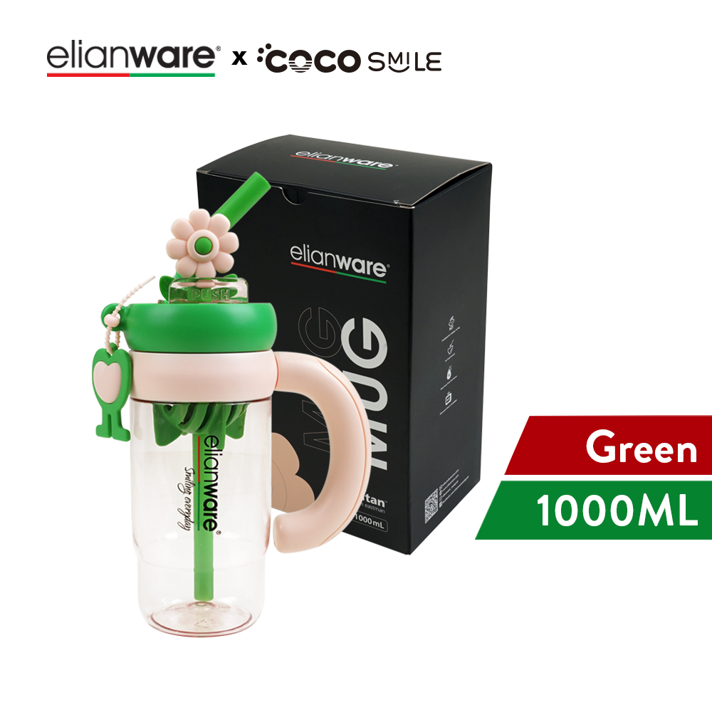 Elianware x Cocosmile Flower Twirling Cup with Crescent Handle 1000ML