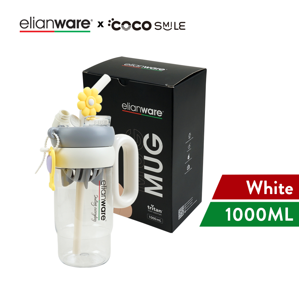 Elianware x Cocosmile Flower Twirling Cup with Crescent Handle 1000ML