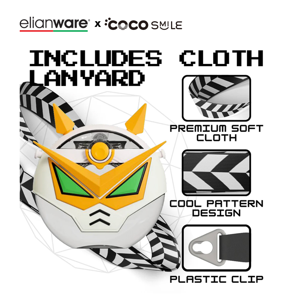 Elianware x Cocosmile Robot Round Kid Tritan Bottle with Strap 630ML