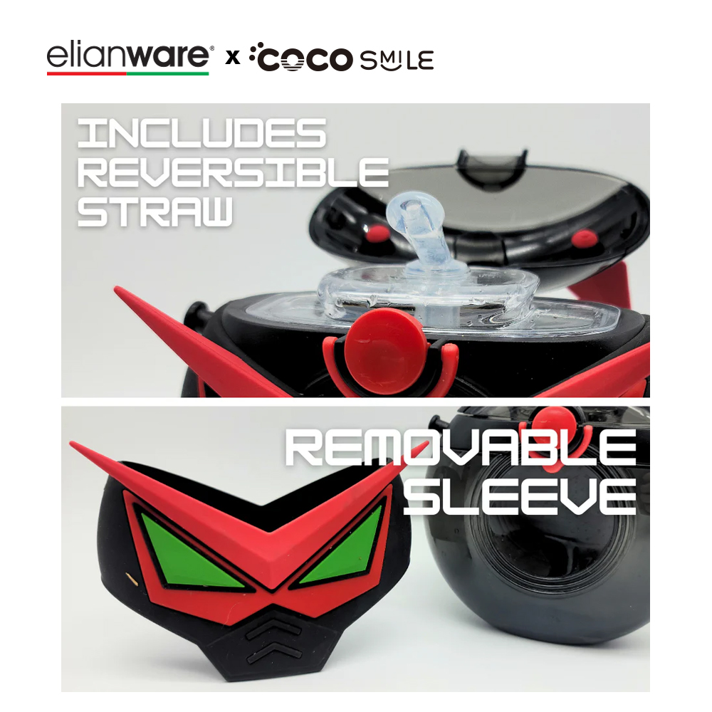 Elianware x Cocosmile Robot Round Kid Tritan Bottle with Strap 630ML