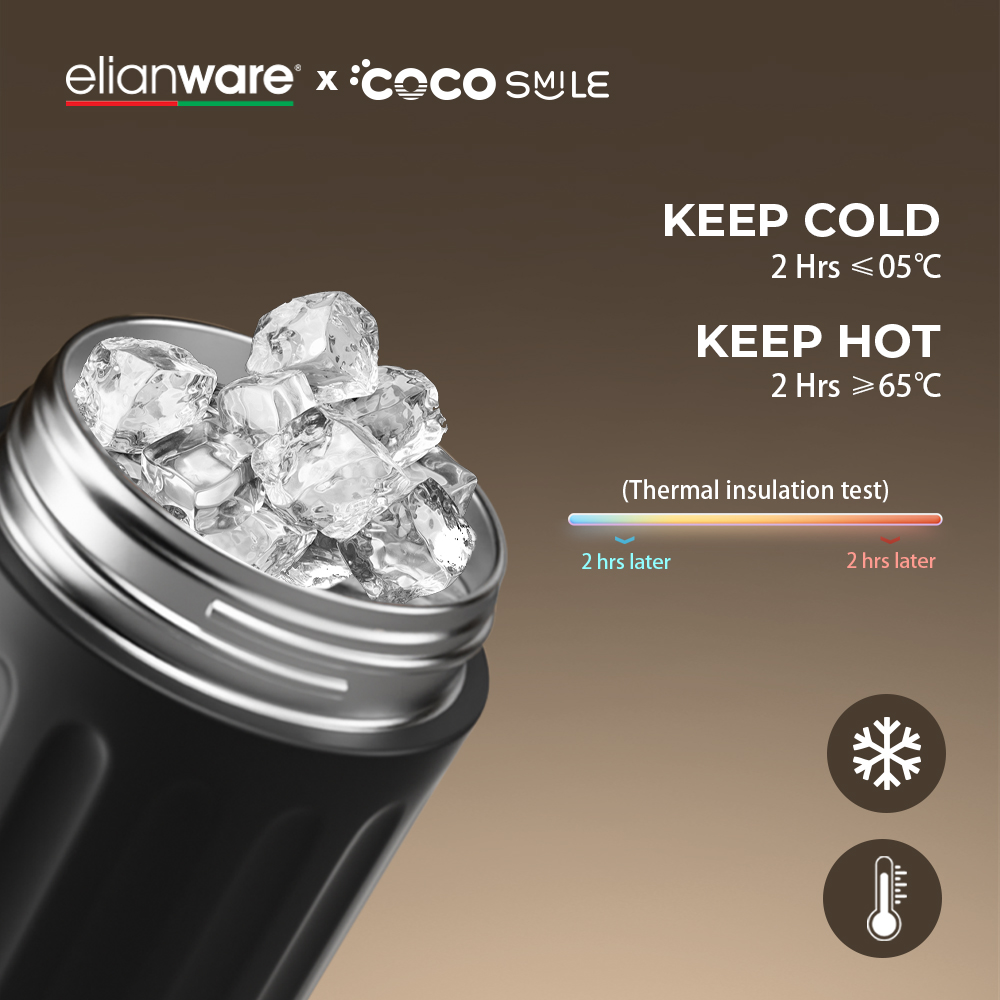 Elianware x Cocosmile Cloud Thermos Insulated Cup With Handle 630ML