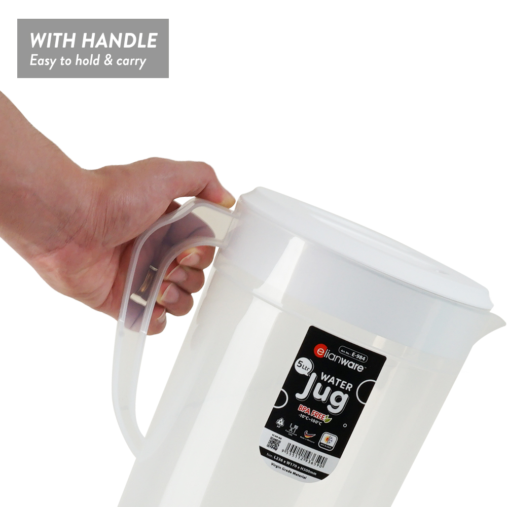 Elianware 3.5L/5L Plastic Water Jug Bekas Air Besar Fridge Jug