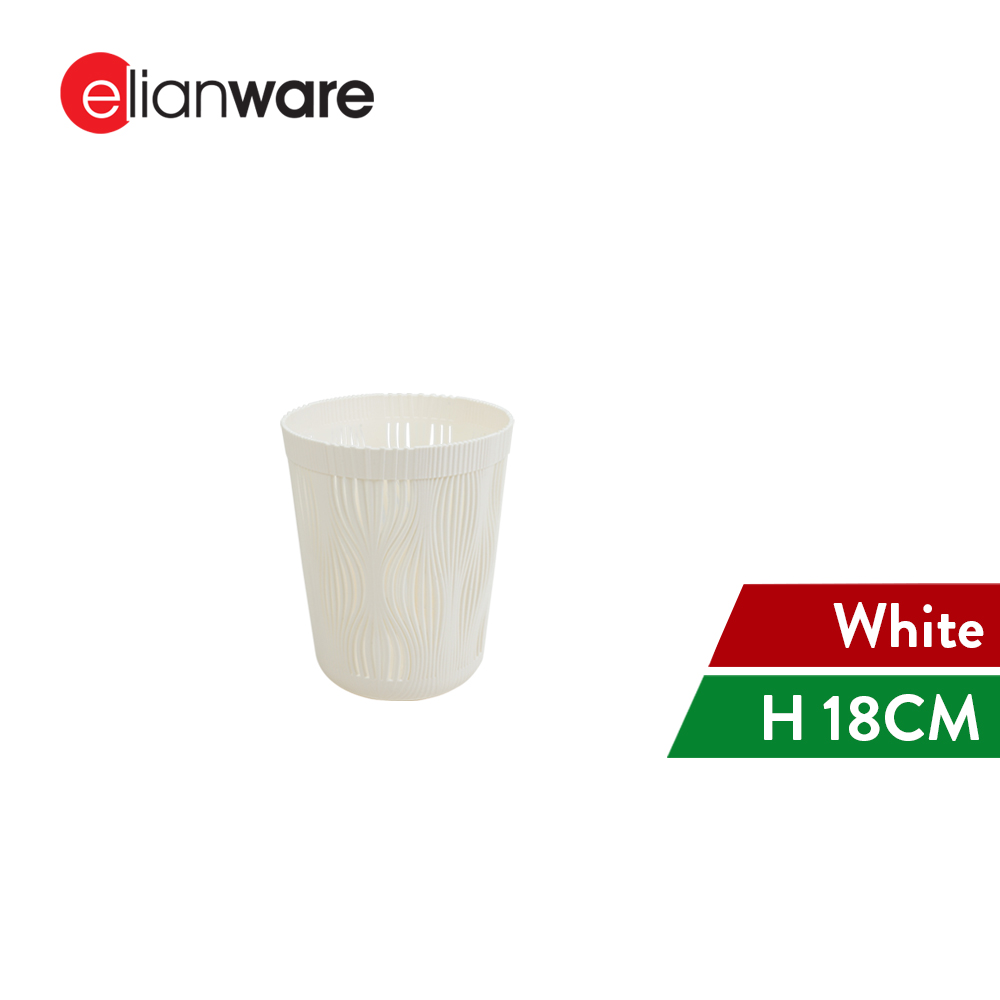 Elianware Hollowed Design Dustbin Mesh Trash Rubbish Bin Tong Sampah