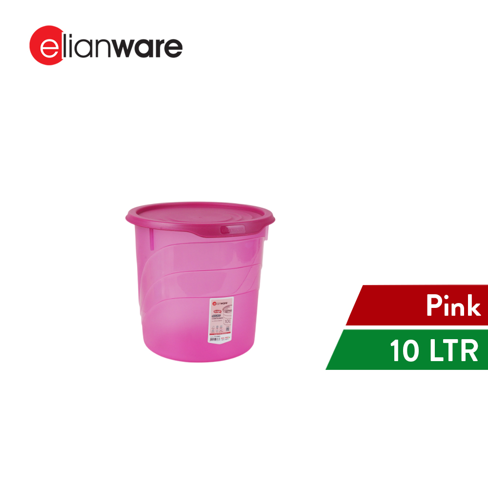 Elianware 3.5L/6L/10L Press Seal Airtight Container Beras Snacks Bekas Makanan