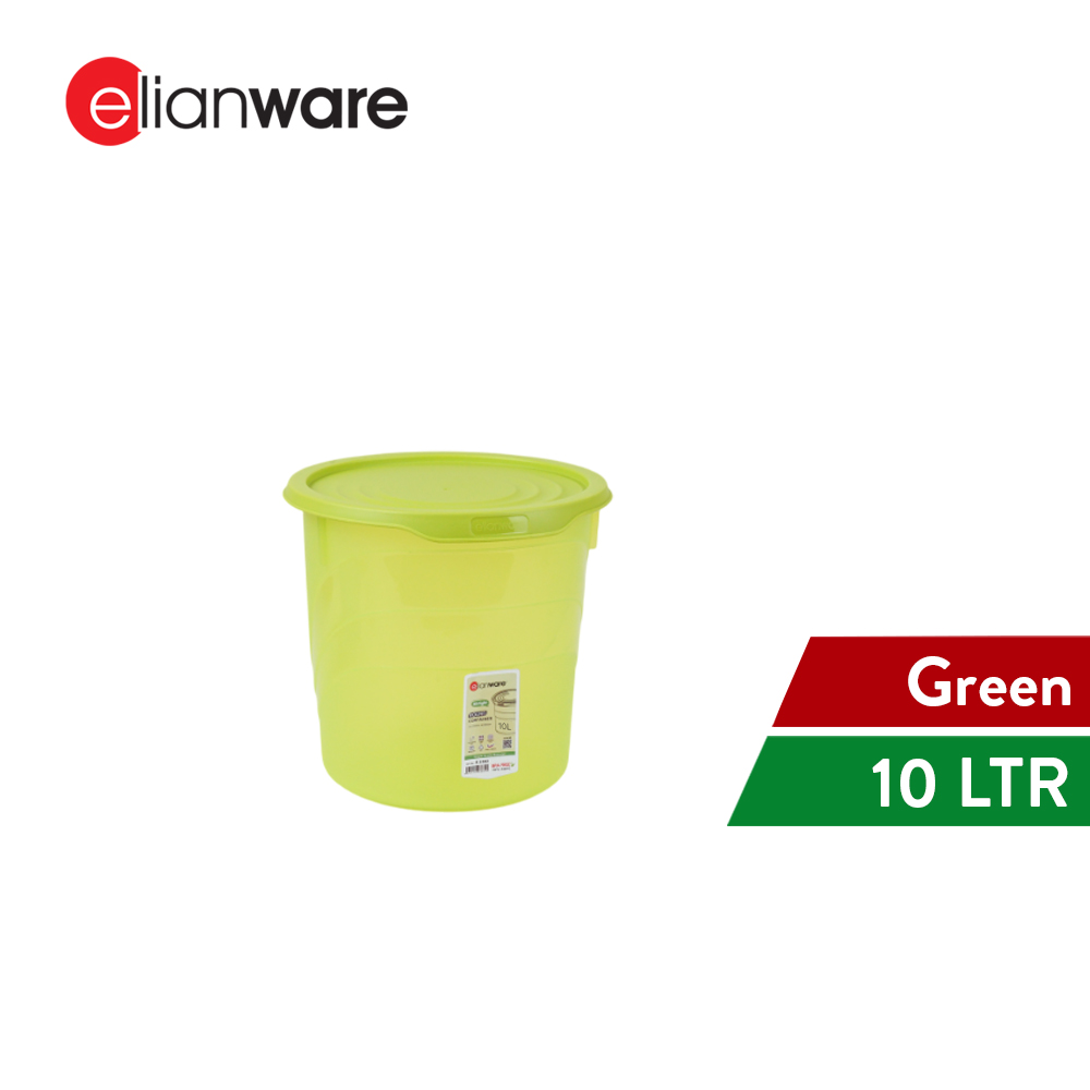 Elianware 3.5L/6L/10L Press Seal Airtight Container Beras Snacks Bekas Makanan