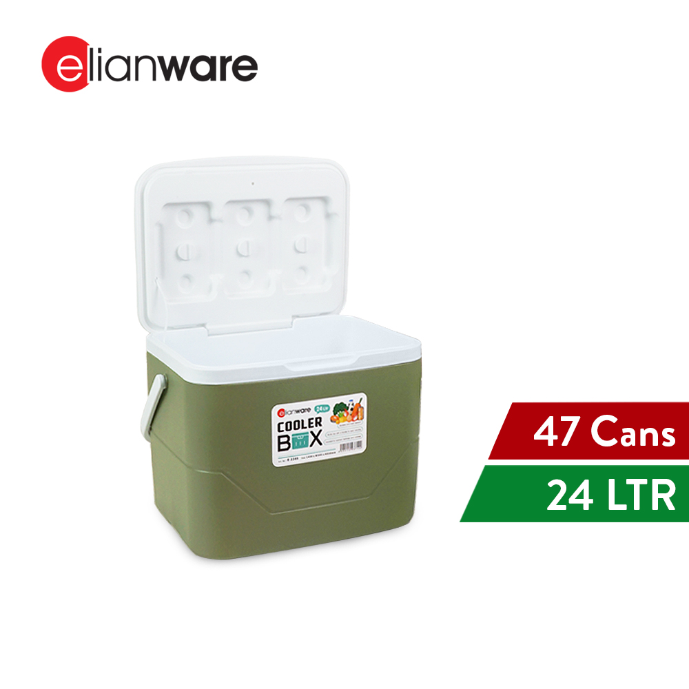Elianware 5L/12L/24L Portable Ice Cooler Box Camping Fishing Kotak Ais