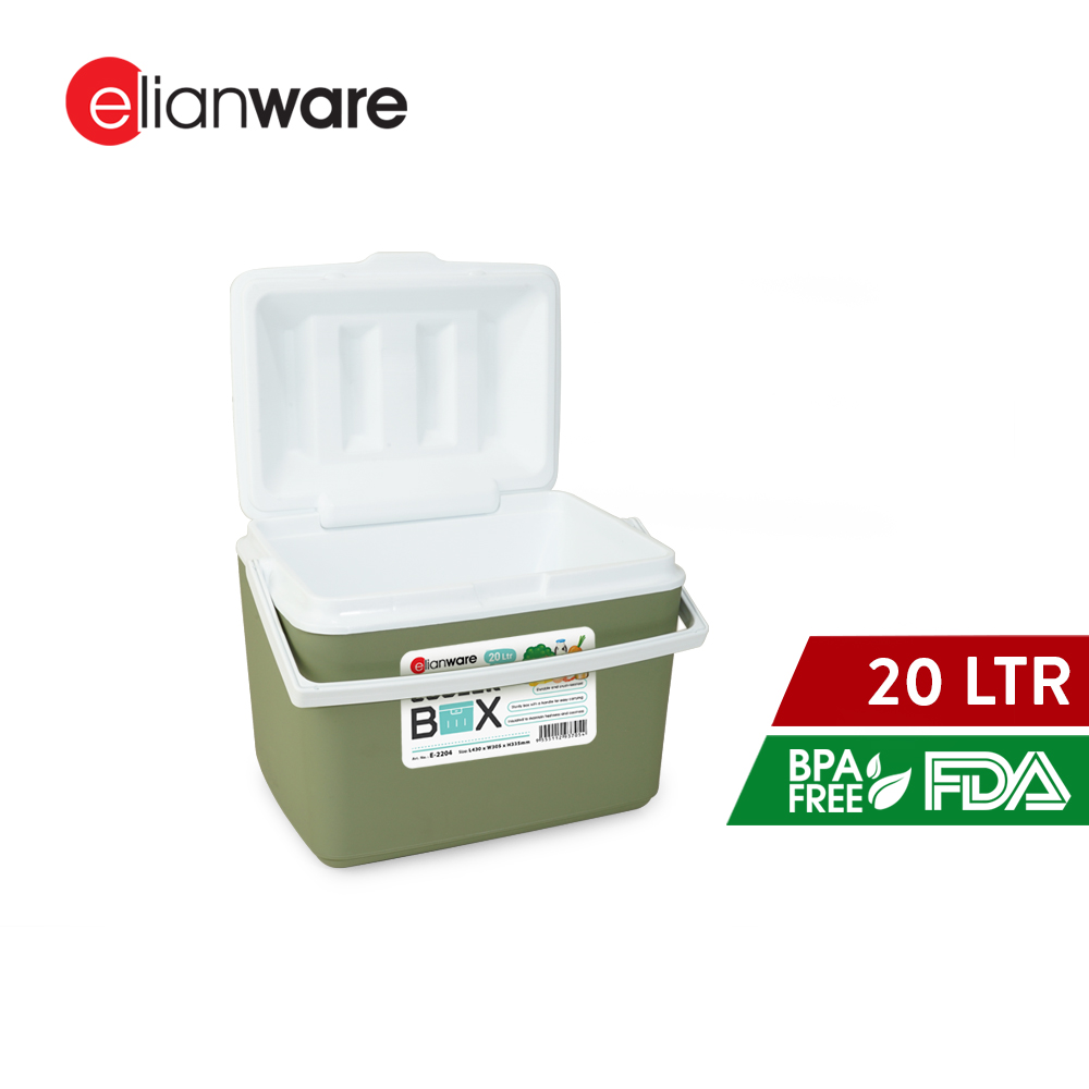 Elianware 20L Ice Cooler Box Camping Picnic Bekas Ais