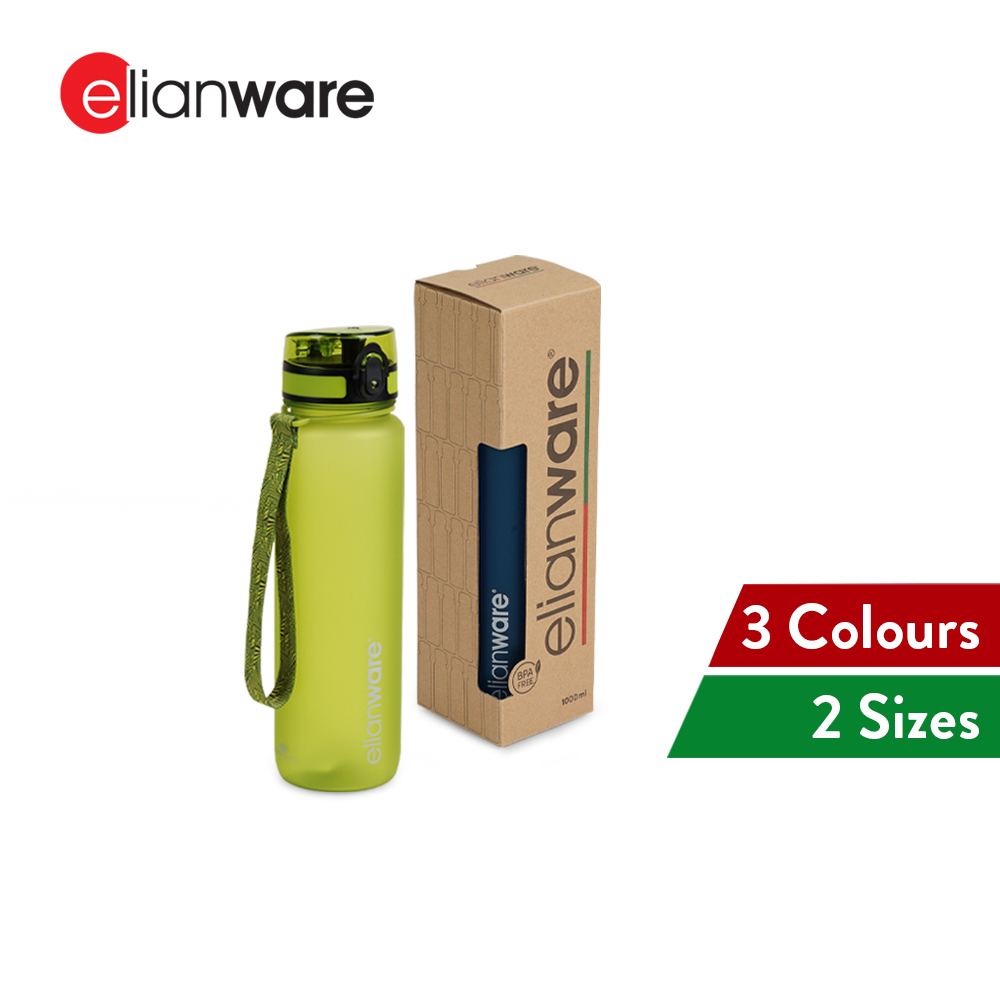 Elianware Tritan Frosted Water Bottle School Office Botol Air BPA Free (650ML/1000ML)