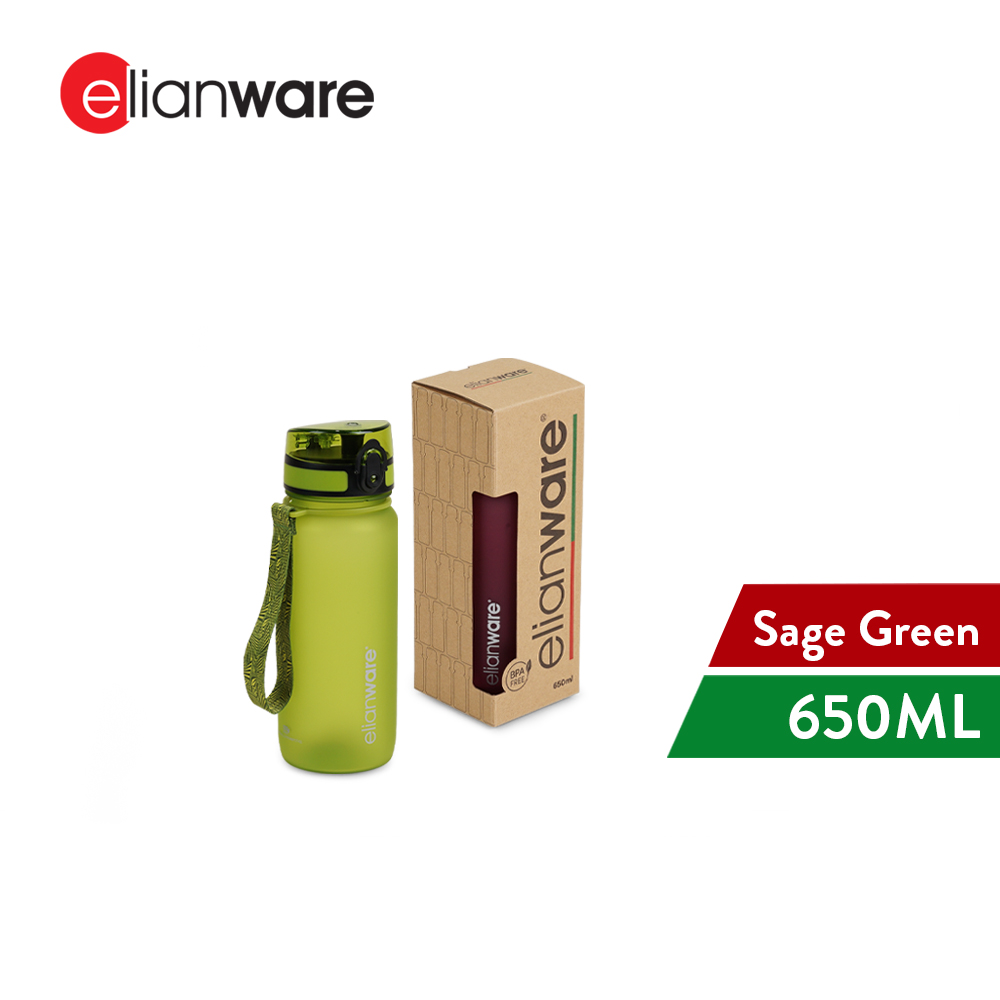 Elianware Tritan Frosted Water Bottle School Office Botol Air BPA Free (650ML/1000ML)