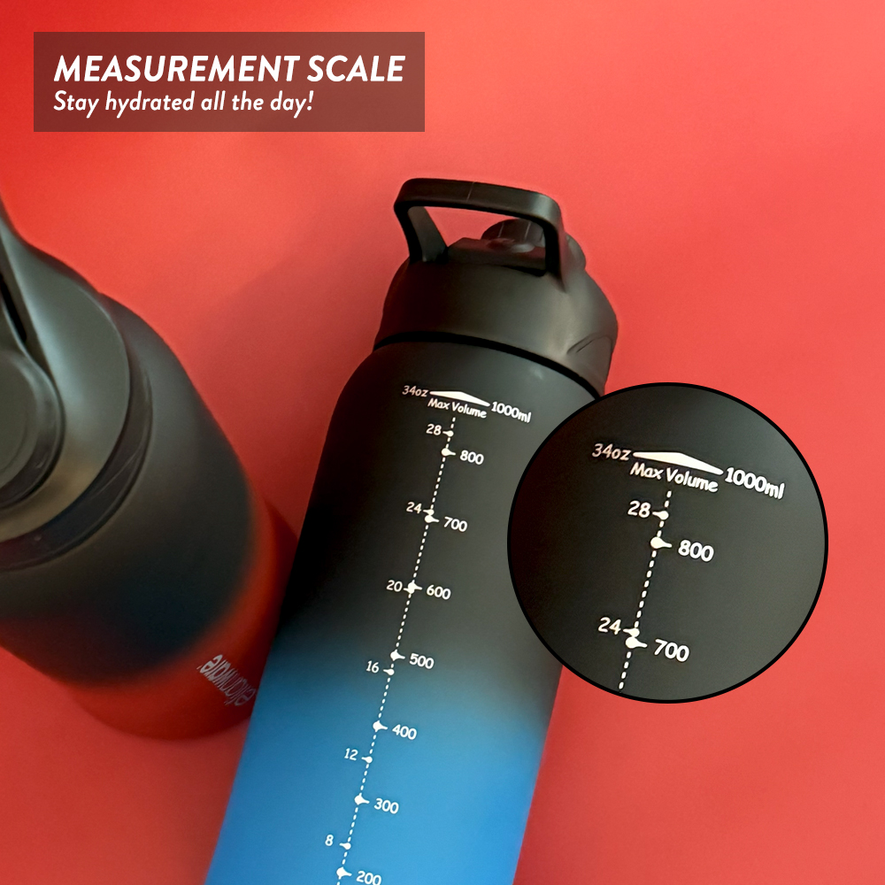 Elianware Tritan Frosted Water Bottle Magnetic Cap Botol Air BPA Free (700ML/1000ML)