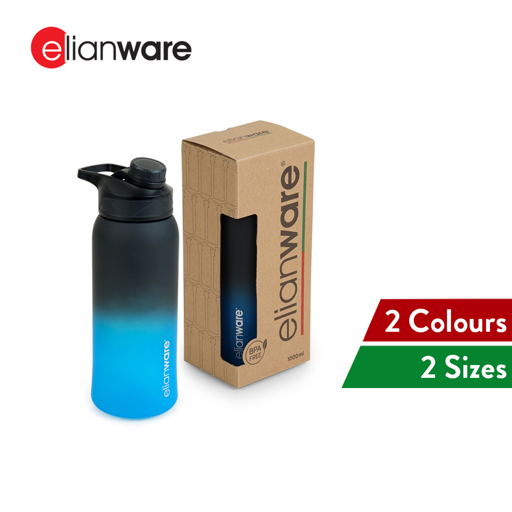 Elianware Tritan Frosted Water Bottle Magnetic Cap Botol Air BPA Free (700ML/1000ML)