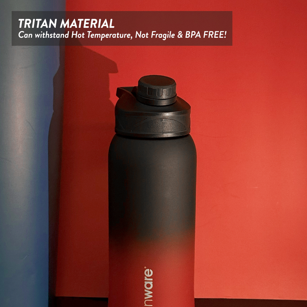 Elianware Tritan Frosted Water Bottle Magnetic Cap Botol Air BPA Free (700ML/1000ML)