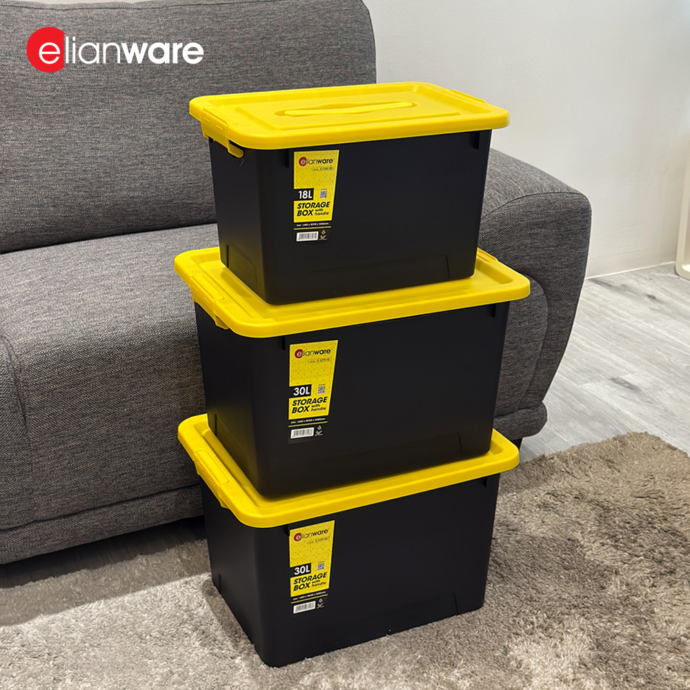 Elianware 18Ltr/30Ltr Storage Box Heavy Duty Kotak Penyimpanan Plastik (1Pc/Bundle)