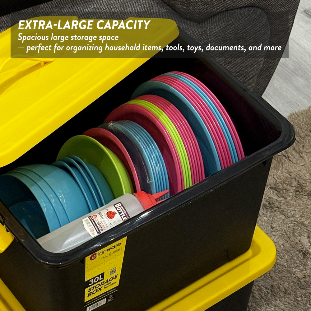 Elianware 18Ltr/30Ltr Storage Box Heavy Duty Kotak Penyimpanan Plastik (1Pc/Bundle)
