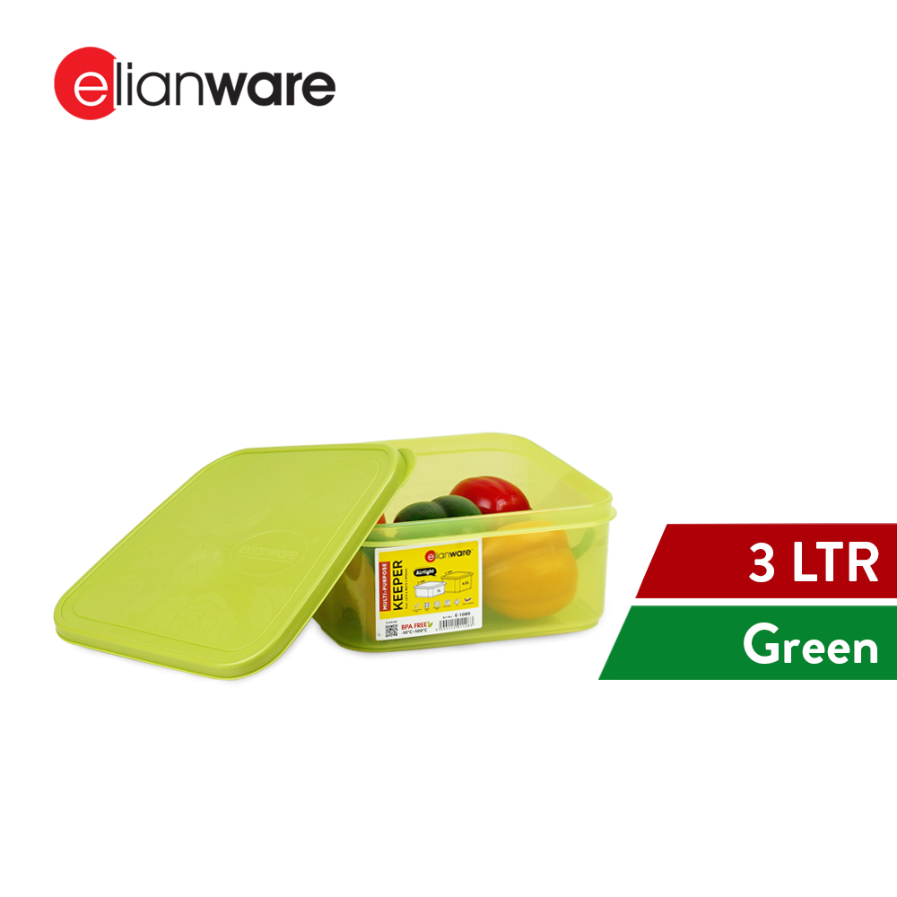Elianware Airtight Food Container Storage BPA Free Square Biscuits Milo Bekas Makanan Kedap Udara