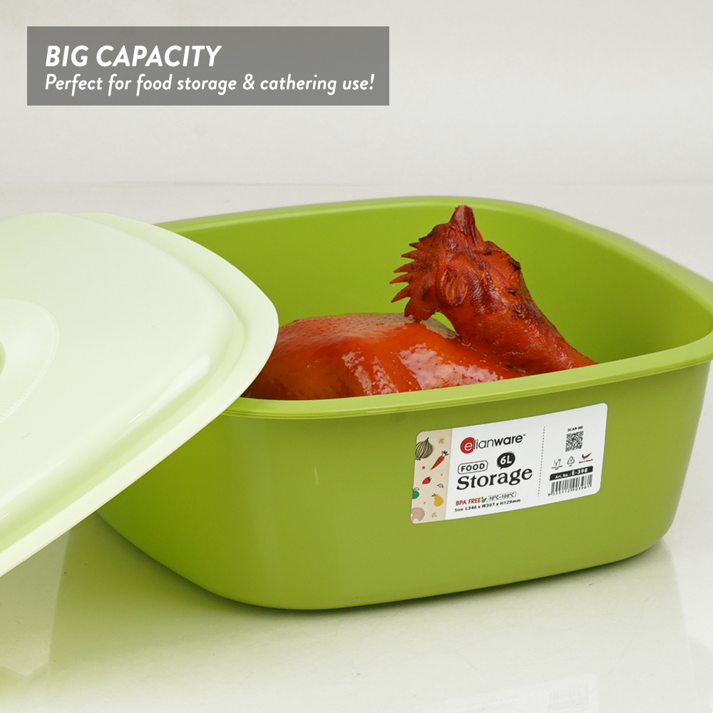 Elianware 3.5Ltr/6Ltr Bekal Makanan Party Buffet Serving Food Tray(1PC/3PCS)