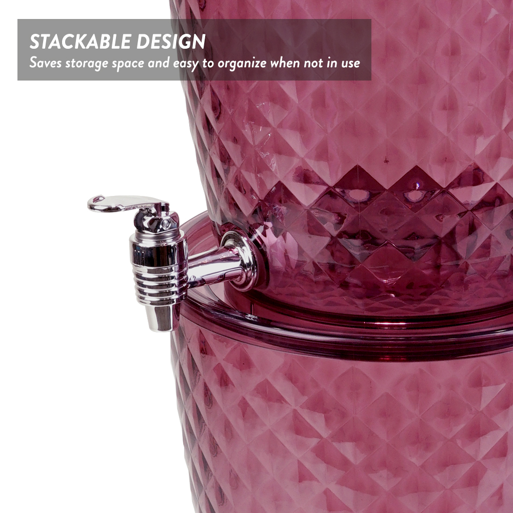 Elianware 7L Crystal Water Dispenser BPA Free Jamuan Party Balang Bekas Air (1Layer/2Layers/Set)