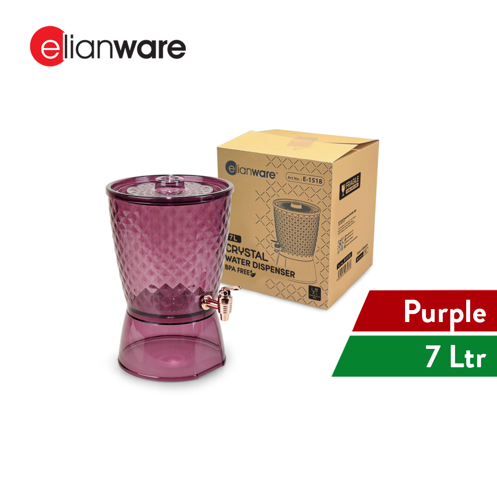 Elianware 7L Crystal Water Dispenser BPA Free Jamuan Party Balang Bekas Air (1Layer/2Layers/Set)