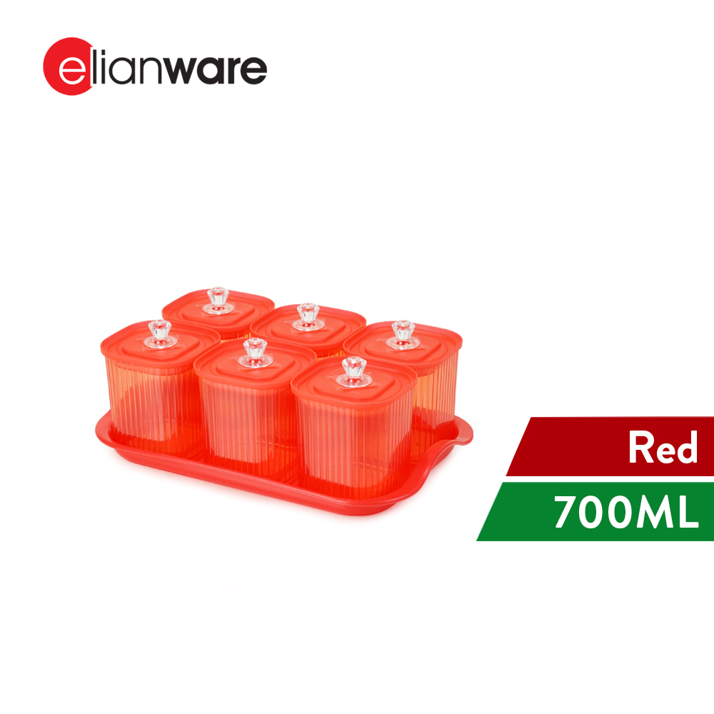 Elianware 6PCS Premium Food Storage Festive Snacks Bekas Raya (500ML/700ML)