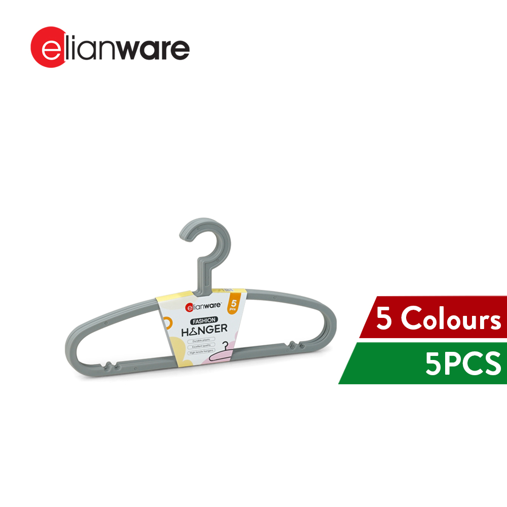 Elianware 5PCS No Trace Premium Hanger Adult Penyangkut Baju