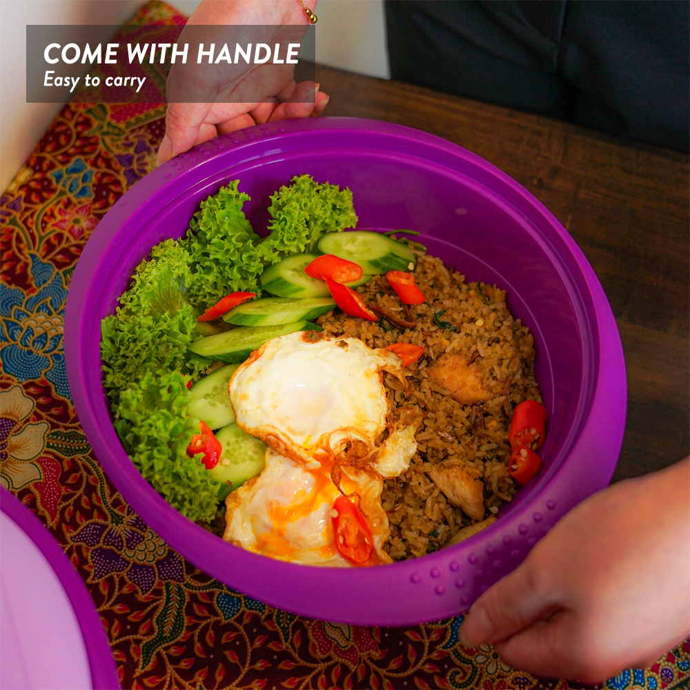Elianware 2PCS/4PCS Buffet Tray Bekas Makanan Casserole Raya Party Serving Set with Ladle
