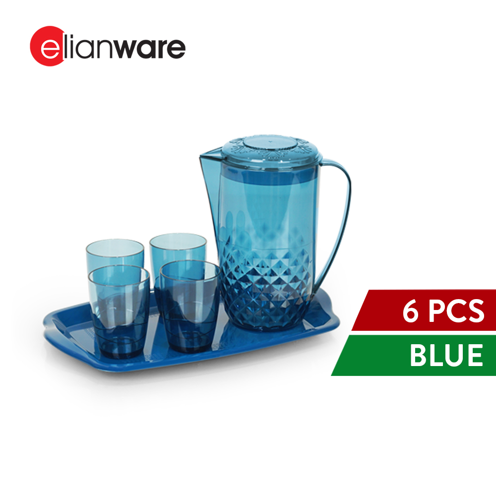Elianware Luxurious Water Jug and 4 Cups Serving Set Jug Air Drinkware Set