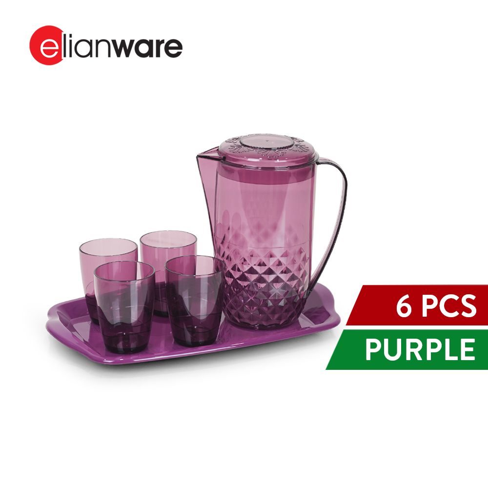 Elianware Luxurious Water Jug and 4 Cups Serving Set Jug Air Drinkware Set