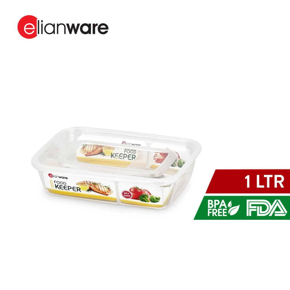 Elianware 1L/2.1L Bento Lunch Box Bekal Makanan Microwavable Food Container