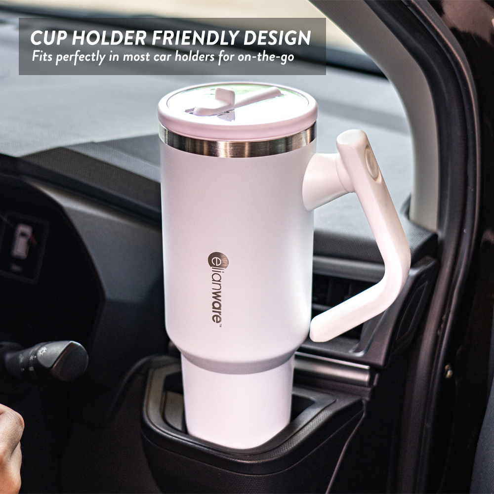 Elianware 1200ML 304 Stainless Steel Vaccum Insulated Flask Straw Tumbler Coffee Mug