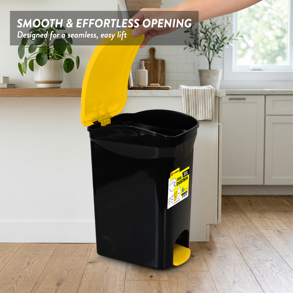 Elianware 12L/16L/30L/40L Heavy Duty Pedal Trash Dustbin Tong Sampah Garbage Bin