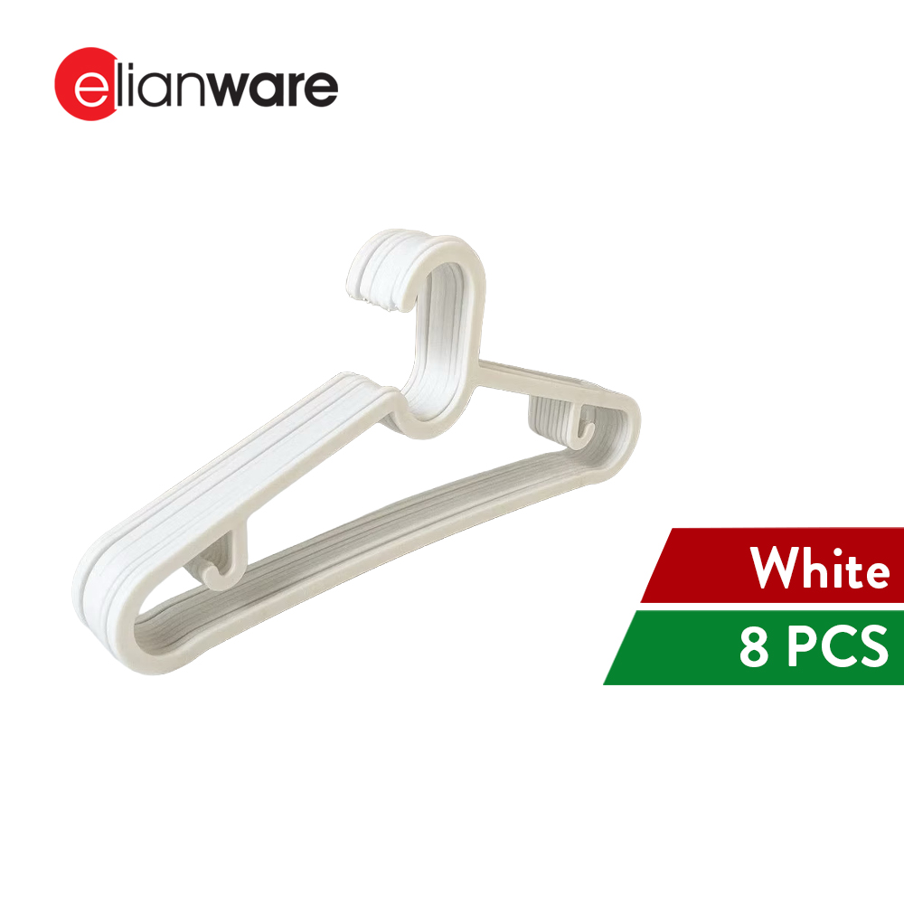8Pcs Set Hanger Baju Plastic Clothes Hanger Tudung