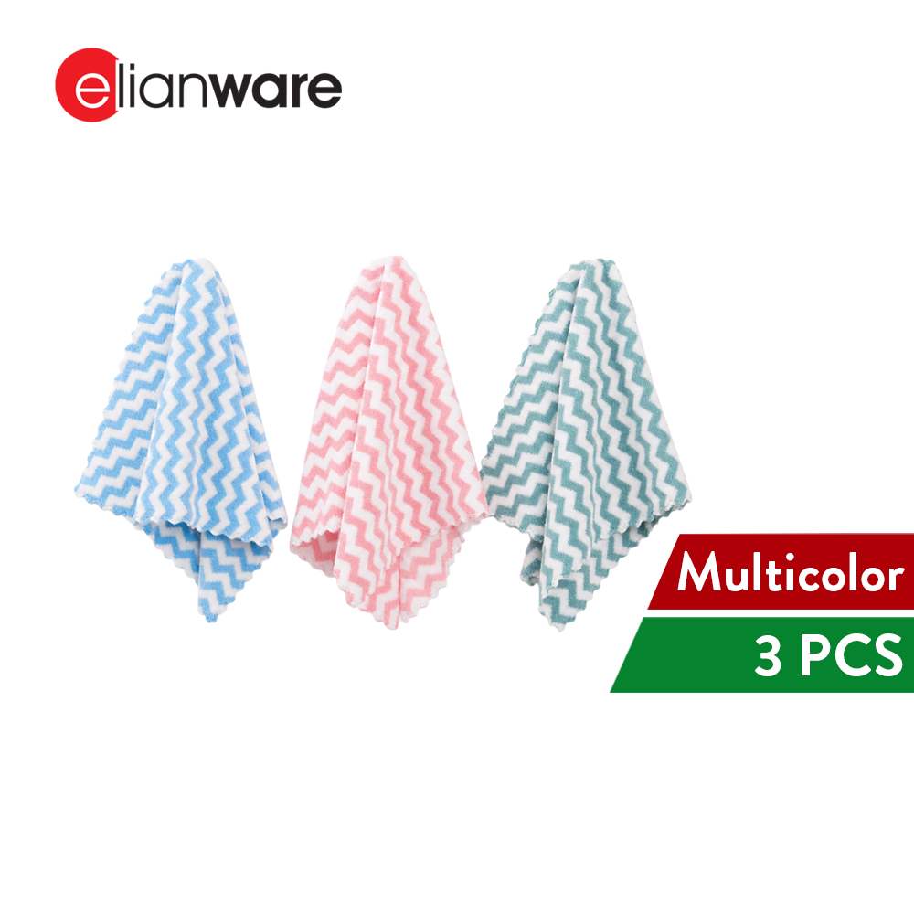 Microfibre Cleaning Table Cloth Kain Dapur Kitchen Dish Towel (3pcs)