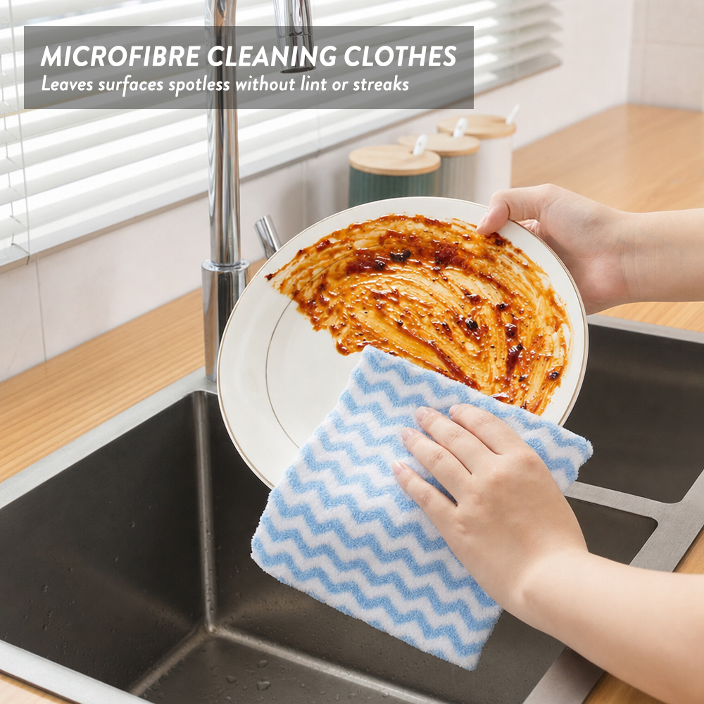 Microfibre Cleaning Table Cloth Kain Dapur Kitchen Dish Towel (3pcs)