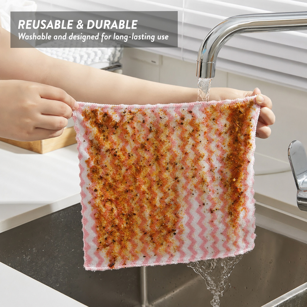 Microfibre Cleaning Table Cloth Kain Dapur Kitchen Dish Towel (3pcs)