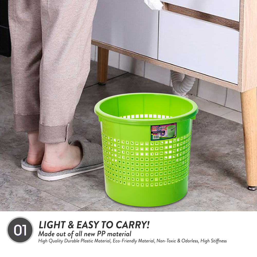 Elianware BPA Free Multipurpose Small Round Paper Basket Dustbin