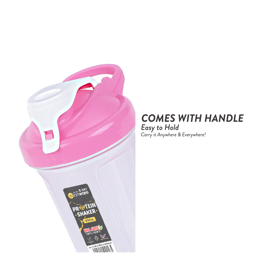 Elianware [2 in 1] Protein Powder Container Shaker Bottle Blender with Mixing Ball (530ml)