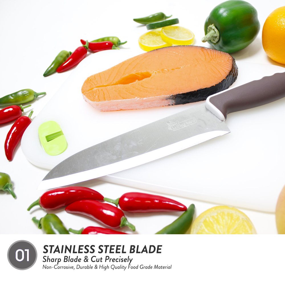 Elianware Fruit Stainless Steel Kitchen Knife Knives Pisau (22cm)