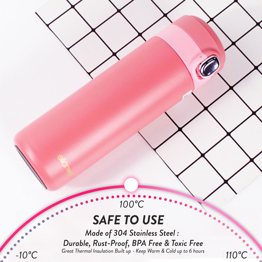 Elianware 400ml Elegant Stainless Steel 304 High Insulation Thermos Thermal Vacuum Flask