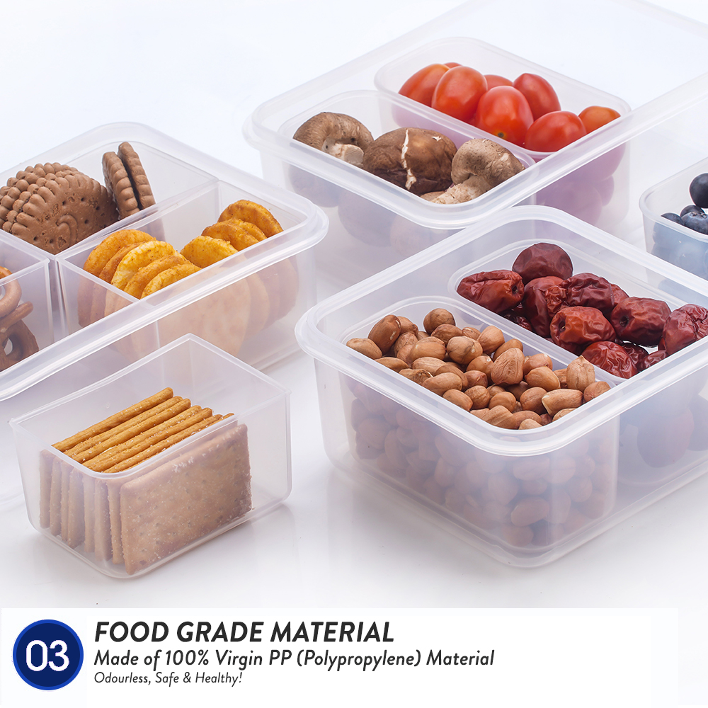 Elianware Ezy-Lock Compartments Microwavable 100% Airtight Food Containers