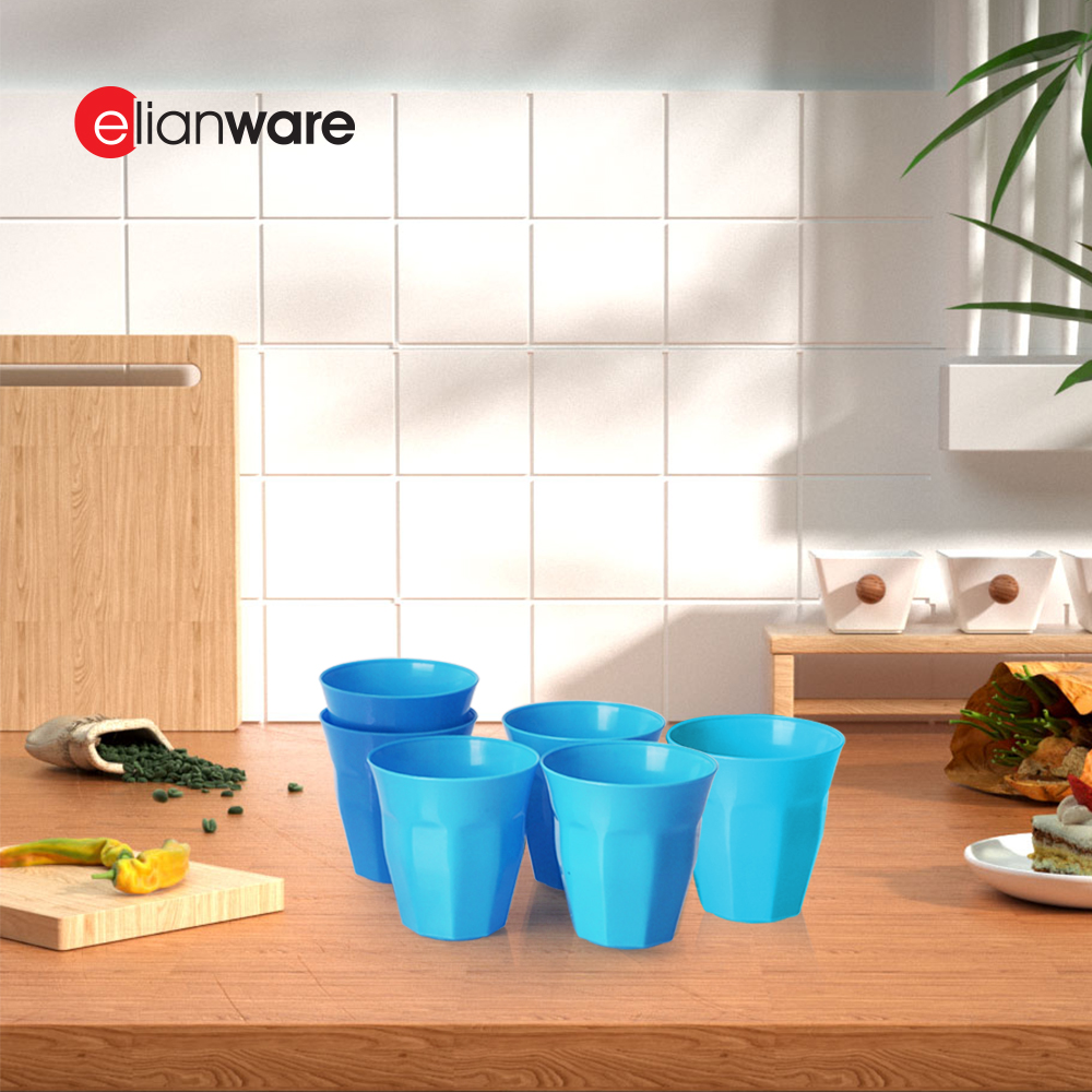 Elianware (295ml) BPA FREE Plastic Party Kids Cup Cawan(6Pcs)
