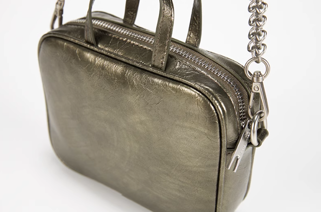 CRYING CENTER SQUARE BAG WITH SILVER STRAP CB240405