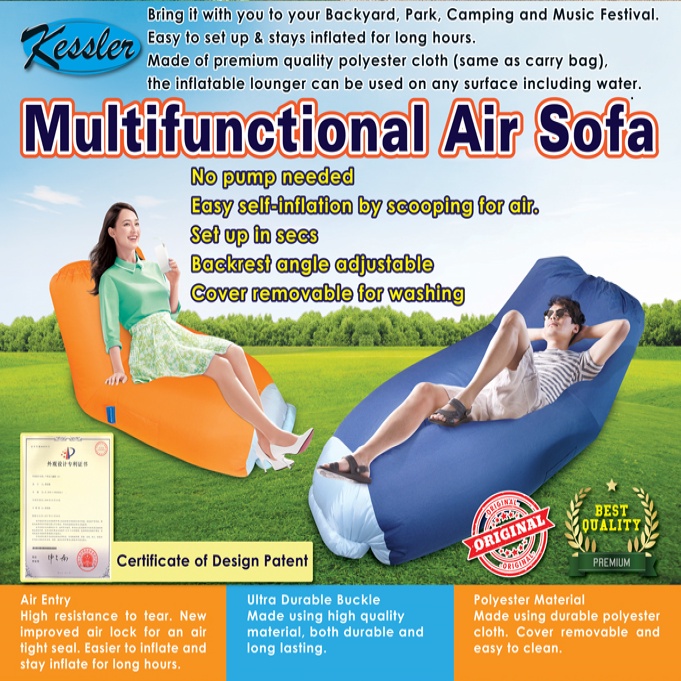 😍👍 Inflatable Lounger Air Sofa Hammock Waterproof Outdoor